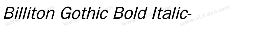 Billiton Gothic Bold Italic字体转换